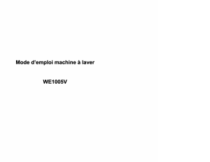 Mode d’emploi Welco WE 1005V Lave-linge