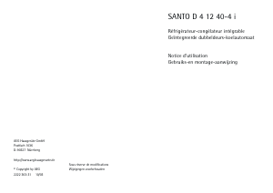 Mode d’emploi AEG SD41240-4i Réfrigérateur combiné