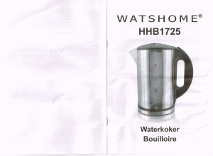 Mode d’emploi Watshome HHB1725 Bouilloire
