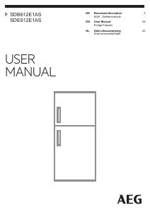 Manual AEG SDE612E1AS Fridge-Freezer