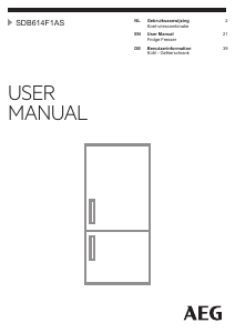 Manual AEG SDE614F1AS Fridge-Freezer