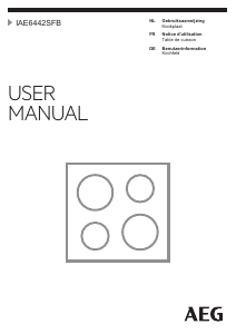 Mode d’emploi AEG IAS8442BXB Table de cuisson