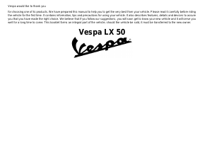 Manual Vespa LX 50 2T Scooter