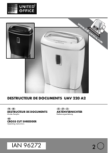 Manual United Office UAV 220 A2 Paper Shredder