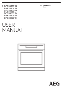 Manual AEG BPB331061M Oven