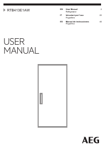 Manual de uso AEG RTB413E1AW Refrigerador