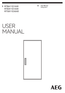 Manual AEG RTS811DXAW Refrigerator