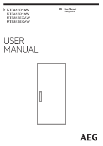 Manual AEG RTS813EXAW Refrigerator