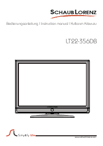 Kullanım kılavuzu Schaub Lorenz LT22-356DB LCD televizyon
