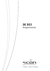 Brugsanvisning Scandomestic SK 803 Komfur