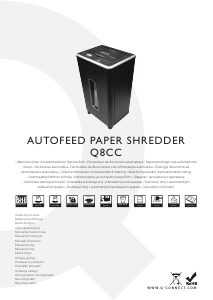Manuale Q-CONNECT KF16375 Distruggidocumenti