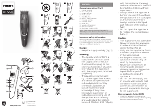 Manual Philips BT7201 Aparador de barba