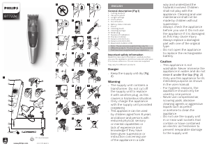 Manuale Philips BT7220 Regolabarba
