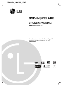 Bruksanvisning LG DR275P1 DVD spelare