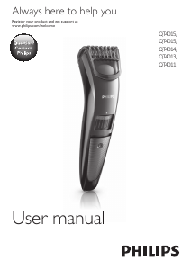 Manuale Philips QT4013 Regolabarba