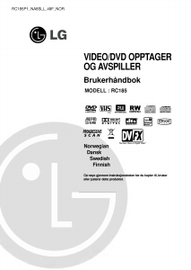 Bruksanvisning LG RC185P1 DVD-Video kombinasjon