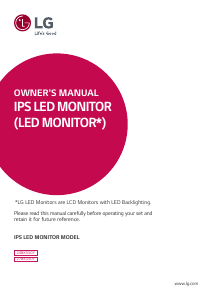 Handleiding LG 24BK550Y-W LED monitor