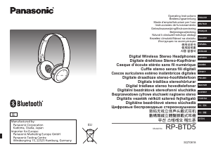 Manual de uso Panasonic RP-BTD5 Auriculares