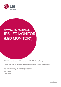 Manual LG 27UK850-W LED Monitor