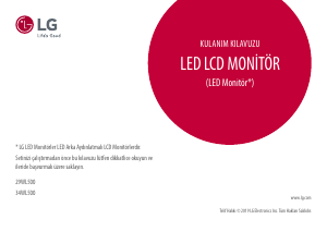 Kullanım kılavuzu LG 29WL500-B LED ekran