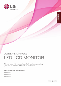 Manual LG E2281VR-BN LED Monitor