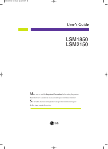 Manual LG LSM1850-PN LED Monitor