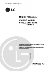 Manual LG LM-M140D Stereo-set