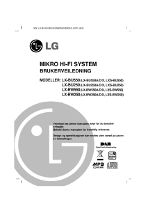 Bruksanvisning LG LX-BU250D Stereosett