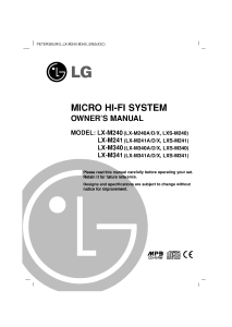 Manual LG LX-M240D Stereo-set