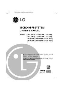 Handleiding LG LX-U550D Stereoset