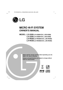 Manual LG LX-W250D Stereo-set