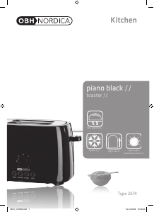 Brugsanvisning OBH Nordica 2674 Piano Black Brødrister