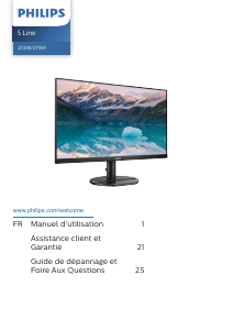 Mode d’emploi Philips 272S9 Moniteur LED