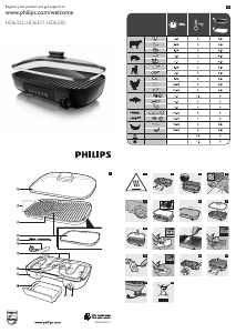 Bedienungsanleitung Philips HD6322 Tischgrill