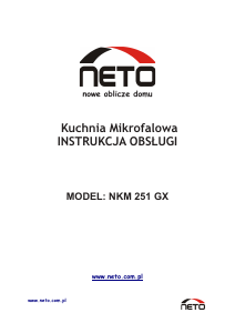 Instrukcja Neto NKM 251 GX Kuchenka mikrofalowa