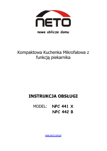 Instrukcja Neto NPC 442 B Kuchenka mikrofalowa