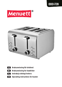 Manual Menuett 000-728 Toaster