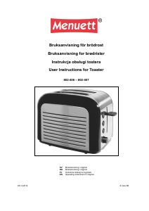 Manual Menuett 802-456 Toaster