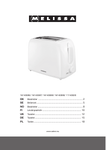 Bedienungsanleitung Melissa 11140020 Toaster