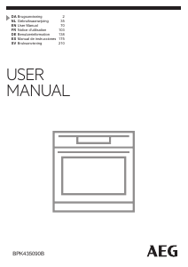 Manual AEG BPK435090B Oven