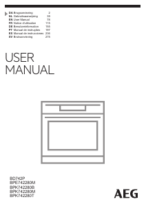 Manual AEG BPE742280M Oven