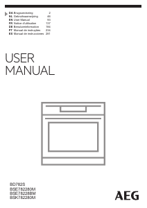 Manual de uso AEG BSE782280M Horno