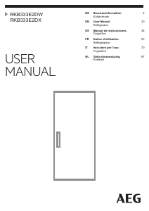 Manual AEG RKB333E2DX Refrigerator