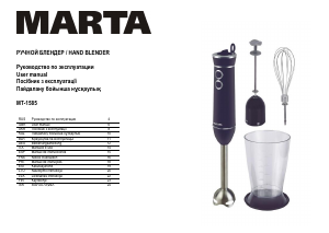 Handleiding Marta MT-1585 Staafmixer