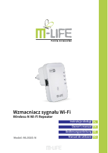 Instrukcja M-Life ML0585-N Wzmacniacz WiFi