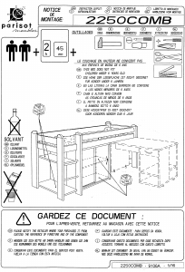 Mode d’emploi Parisot 2250COMB Structure lit mezzanine