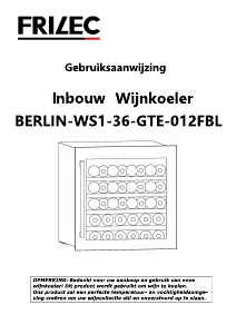 Manual Frilec BERLIN-WS1-36-GTE-012FBL Wine Cabinet