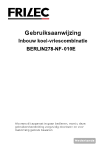 Handleiding Frilec BERLIN278-NF-010E Koel-vries combinatie