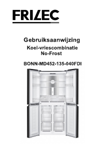 Handleiding Frilec BONN-MD452-135-040FDI Koel-vries combinatie