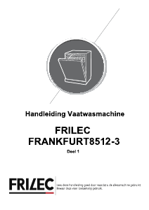 Handleiding Frilec FRANKFURT8512-3 Vaatwasser